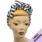 Preview: Black white turban hair band with wire